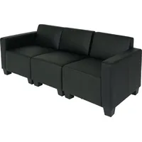 MCW Modular 3-Sitzer Sofa Moncalieri ~ schwarz