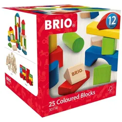 BRIO Spiel Bunte Holzbausteine, 25 Teile