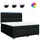 vidaXL Boxspringbett mit Matratze Schwarz 180x200 cm Stoff