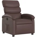 vidaXL Relaxsessel Braun Kunstleder 92 x 99,5 x 0 cm Braun mit Liegeposition