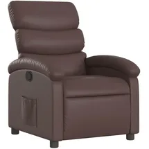 vidaXL Relaxsessel Braun Kunstleder 92 x 99,5 x 0 cm Braun mit Liegeposition