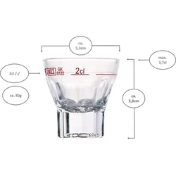 Schnapsglas Mannheim 2cl geeicht - 24 Stück Stamper Shot Glas
