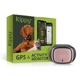 Kippy – GPS Tracker Halsband Evo für Hunde und Katzen – Gesundheits- und Aktivitäts-Tracker – Wasserdichter – Ortungsgerät mit Sofortalarm und Led – Rose