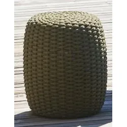Outdoor Pouf MOON olive Ø40cm, 50cm hoch