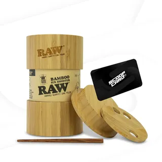 RAW Bamboo Six-Shooter für King Size Kegel – variable Menge Kegelfüllgerät – Füllt 1, 2, 3 oder 6 Kegel gleichzeitig einfach einfüllen, schütteln und fertigstellen