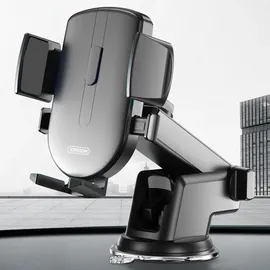 Joyroom KFZ Autohalterung mit versellbarem Arm Handy-Halterung kompatibel mit Armaturenbrett schwarz