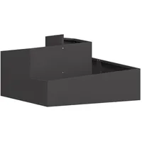 VidaXL Blumentopf Schwarz 80x80x50 cm Kaltgezogener Stahl