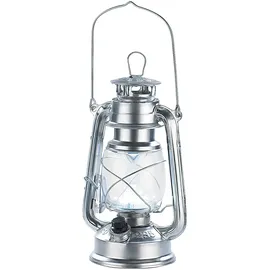 Lunartec Dimmbare LED-Sturmlampe, Batteriebetrieb, silbern 42 Lumen, 1,5 W