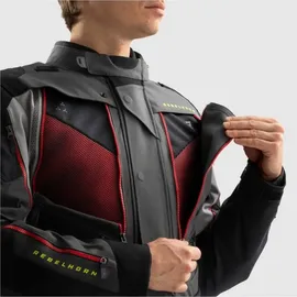 Rebelhorn Hardy 3.0 Textiljacke Grau/Schwarz/Rot XS