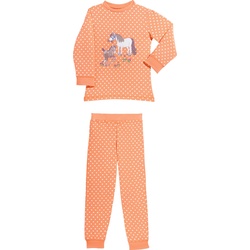 Erwin Müller, Mädchen, Pyjama, Kinder-Schlafanzug, Orange, (110, 116)