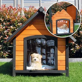 zooprinz Hundehütte Luna 82,5 x 87 x 99 cm Holz Braun