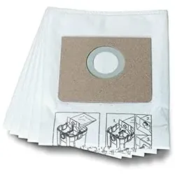 Fein Vliesfiltersack für Dustex 25L, 5 Stück, Beige, Weiß, reißfest, effektiv