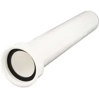 tecuro Tauchrohr Verstellrohr Ø 40 x 250 mm mit 1 1/2 Zoll Überwurfmutter Weiß