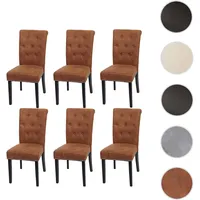 Mendler 6er-Set Esszimmerstuhl Chesterfield II, Stuhl Küchenstuhl, Nieten ~