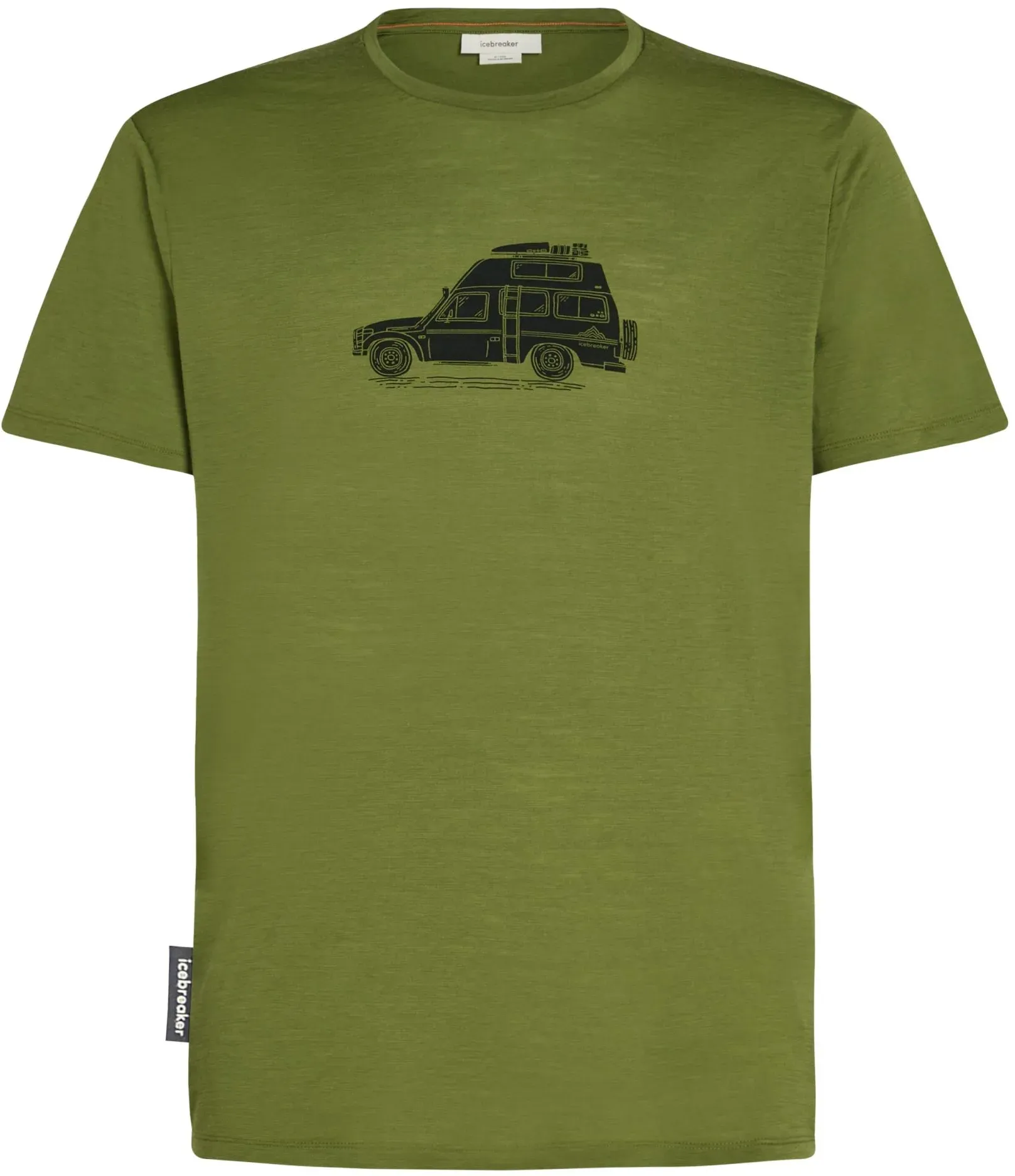 Icebreaker Herren Tech Lite T-Shirt Cosy Camper - L - SPHAGNUM