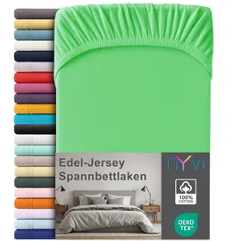 nyvi Spannbettlaken Jersey 140 x 200 - 160 x 200 cm Apfel
