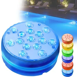 ideoon lights 4er Set Multicolor-LED-Unterwasserleuchte mit Fernbedienung