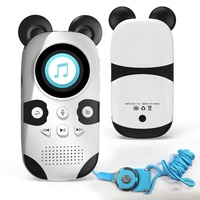 64GB MP3 Player Kinder Bluetooth, 18 integrierte Schlafmusiken, Lautsprecher, One-Touch-Aufnahme, tragbarer niedlicher Panda für mit HiFi Lossless Sound, UKW-Radio, Diktiergerät (64G Panda)