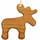 Mitienda mit liebe gemacht Christbaumschmuck aus Holz Elch, Geschenkanhänger