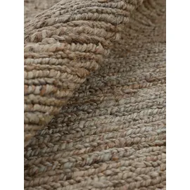 carpetfine Juteteppich Nala rund beige, Ø 60 cm | Moderner Teppich für Wohn- und Schlafzimmer