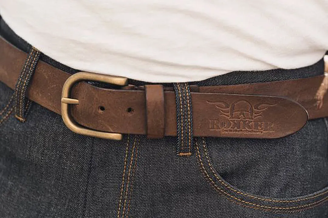 Rokker Oakland Riem, bruin, 95 cm Voorman