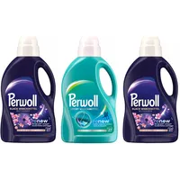 PERWOLL Flüssig Set 3x 27 WL (81WL) 2x Black Blütenmeer & 1x Sport 3x 1,35l