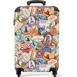 NoBoringSuitcases.com NoBoringSuitcases.com® Handgepäck Hartschalenkoffer mit TSA Schloss, Trolley, Reisekoffer, Carry on, Rollkoffer, Klein oder Mittelgroß Mehrfarbig