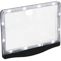 Schwäbische Albumfabrik Safe 4560 LED Flachlupe Profi – Leselupe mit 300% Vergrößerung, 12 dimmbare LEDs, großes Sichtfeld, 230 x 180 x 30 mm