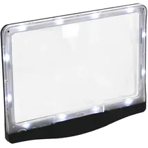 Schwäbische Albumfabrik Safe 4560 LED Flachlupe Profi – Leselupe mit 300% Vergrößerung, 12 dimmbare LEDs, großes Sichtfeld, 230 x 180 x 30 mm