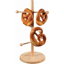 SCHNEIDER Brezelständer, Buchenholz, 6-armig 120640 , Maße: 275 x 275 x 500 mm