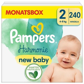 Pampers Baby Windeln Größe 2 (4-8 kg) Harmonie, Gr.2 Mini Monatsbox