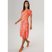 Aniston SELECTED Sommerkleid, Gr. 44 - N-Gr, lachsfarben-lila-orange, , 76110742-44 N-Gr