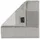 Seiflappen 30 x 30 cm platin