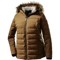 Steppjacke STOY "WMN Quilted JCKT E", Damen, Gr. 46, gelb (curry), Oberstoff: 58% Polyester, 32% Baumwolle, 10% Polyamid, Futter: 100% Polyamid, Wattierung: 100% Polyester, sportlich, Jacken, STOY Steppjacke: Abzippbare Kapuze, atmungsaktiv, wasserabweisend