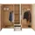 Priess Kleiderschrank 231 x 195 x 54 cm Beige/Weiß