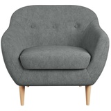 Home Affaire Sessel »Roni«, Wellenunterfederung für hohen Sitzkomfort, Massivholzfüße grau