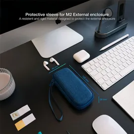 TooQ TQBC-M201PB Schutzhülle, für M2 externe Box, Pazifikblau