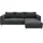 TRENDMANUFAKTUR Eckcouch Cord 2-Sitzer Grau