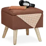 Relaxdays Hocker mit Stauraum 10029605_93 braun