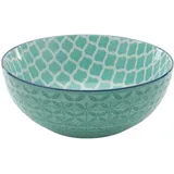 CreaTable 4er-Set CreaTable Müslischale Mediterran 440 ml Steinzeug Blau, Grün Petrol