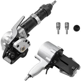 Vevor Pneumatische Umreifungsmaschine, 8500 N Spannkraft, Metall-Umreifungswerkzeug, Spanner & Schneide-/Versiegelungsgerät für 32 mm breite Metallbänder, Spaltballenpresse für Verpackungen