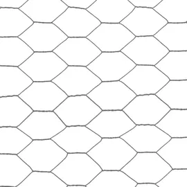 vidaXL Drahtzaun 25 x 1,5 m Grau