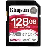 Kingston Canvas React Plus V60 128GB SDXC Speicherkarte 4K-UHS-II