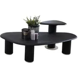JVmoebel Kaffeetisch Schwarz Buche 72 x 39 x 148 cm