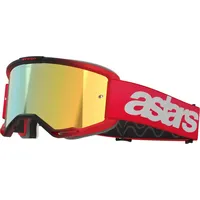 Alpinestars Vision 5 Blaze, Crossbrille verspiegelt - Rot/Weiß Gold-Verspiegelt
