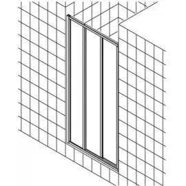Kermi Ibiza 2000 Schiebetür verschiedene Größen 120 x 185 cm Weiß Echtglas I2ST3120182AK