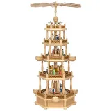 GLÄSSER SEIFFEN Holzpyramide Christi Geburt inkl. Teelichte Größenauswahl