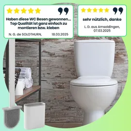 casativo WC-Bürste 2er Set Weiß/Grau