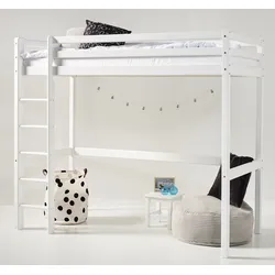 Hochbett HOPPEKIDS "ECO Dream", weiß, Liegefläche B/L: 90cm x 200cm, kein Härtegrad, kein Härtegrad, Hochbetten, 90x200 Massiv, umbaubar zum Einzelbett