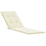 vidaXL Liegestuhl Auflage, Polster Auflage für Deckchair, Polsterauflage für Gartenliege, Liegenauflage Outdoor, Creme (75+105) x50x4cm